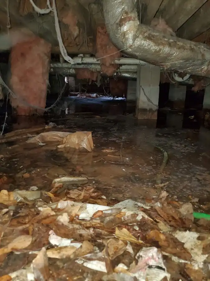 Crawl space flood assessment for Commercial Water Damage Restoration in Coolbaugh