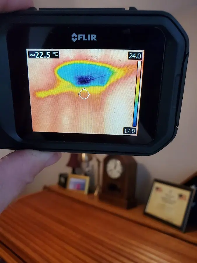 Thermal imaging inspection for water damage in Coolbaugh
